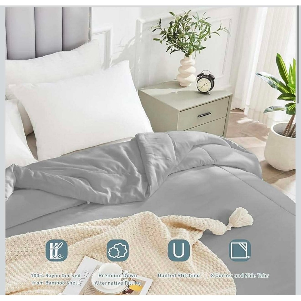 Yuurom Duvet Insert Queen Size Bamboo Viscose Shell Down Alternative‎ Filling - Picture 9 of 9